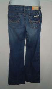 mossimo medium blue denim lowest waist boot cut classic jeans back