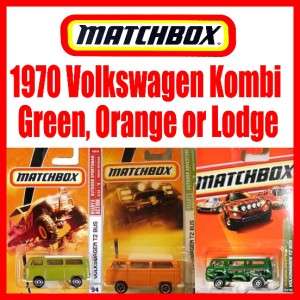 Matchbox 1970 T2 VW Kombi Camper Van Bus Bulli. RARE Green, Orange OR 