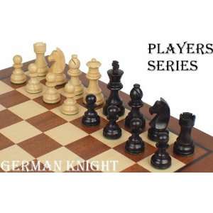  German Staunton Chess Set in Ebonized Boxwood & Boxwood 