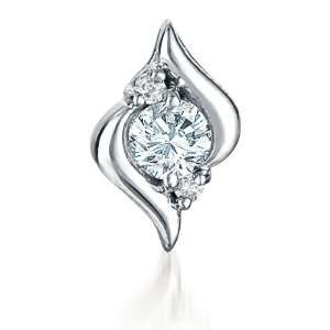  Elegant 1/3 ct Diamond Pendant in White Gold: Jewelry