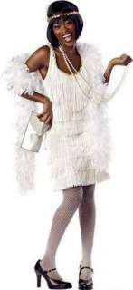 Costumes! Cool White Fringe Flapper Costume Dress  