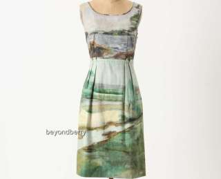 NEW Anthropologie Odille Artists Rendering Dress 2 4 6  