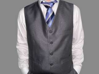 New Landisun Custom Made To Measure Silver Gray Mens Suit (3PCS 