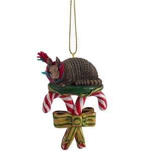  Armadillo Candy Cane Christmas Ornament