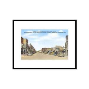  Downtown Red Lodge, Montana Places Pre Matted Poster Print 