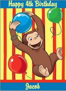 Edible Cake Topper Curious George #11 1/4 sheet  