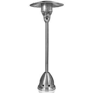   Gas Powered Outdoor Patio Heater With Push Button Ignition   Black