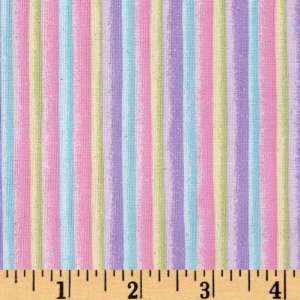  44 Wide Make Believe Glitter Stripes Pink/Blue/Purple 