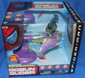 Spiderman Movie Electronic Green Goblin Glider New RARE  