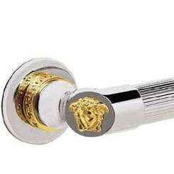 Versace Home Gold Chrome Door Handles New and Authentic Medusa Greek 