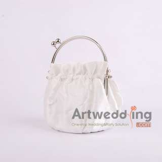   Satin Clutch Handbag (Gold/white/fushia/black/light gold/khaki