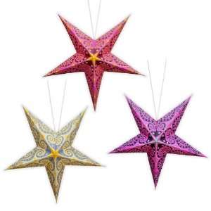  Decorative Celtic Paper Hanging Lanterns Star With Tissue Paper 