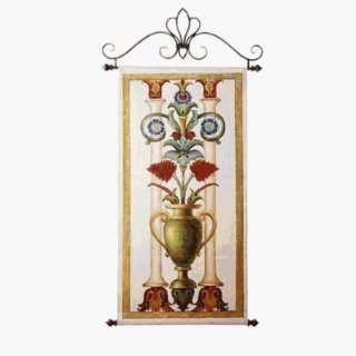  Wall Decor Panel with Floral Urn Design in Multicolor 