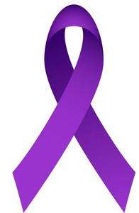 Nail Decals *Set of 20* RELAY FOR LIFE PURPLE RIBBON  