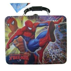  Spiderman Tin Tote Metal Carry All Toys & Games