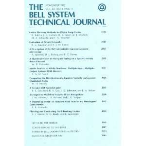  The Bell System Technical Journal (Vol. 61, No. 9, Part 1 