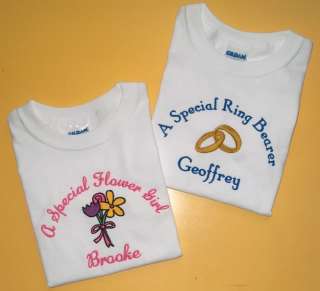 Personalized FLOWER GIRL or RING BEARER Wedding Shirt  