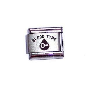  Blood Type O   Negative Medical 9mm Italian Charm Jewelry