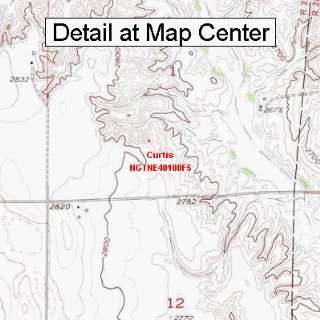 USGS Topographic Quadrangle Map   Curtis, Nebraska (Folded/Waterproof 