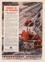 1945 International Harvester Bulldozer/Tractor print ad  