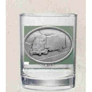  18 Wheeler Truck Double Old Fashioned Glass 14oz Kitchen 