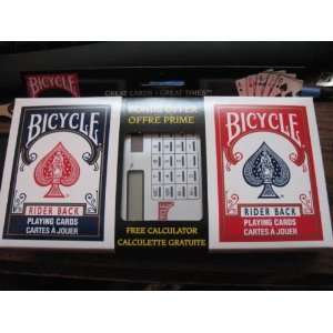  Bicycle 2 Deck Red Blue Playing Cards with Free Solar Powered 