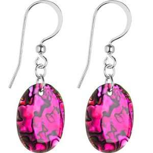  Handcrafted Pink Paua Shell Dangle Earrings: Jewelry