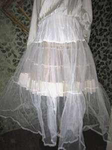   Romantic Gunne Sax Ivory Wedding Dress, Ribbon Fantasy Long Formal, 5