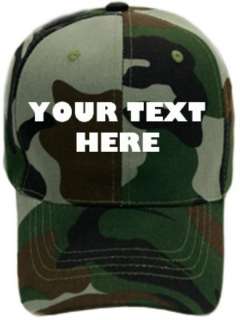 CAMO CUSTOM EMBROIDERED PERSONALIZED CAP HAT  