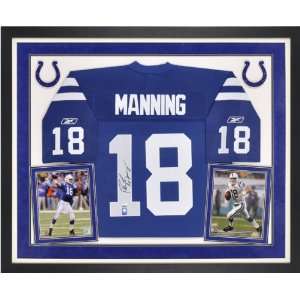 Peyton Manning Indianapolis Colts Framed Autographed Jersey:  