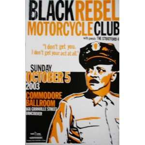  Black Rebel Motorcycle Club Vancouver Concert Poster