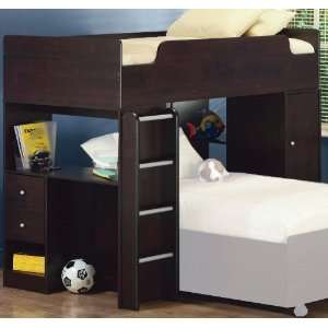  3 Piece Loft Bed in Cappuccino Finish by Coaster