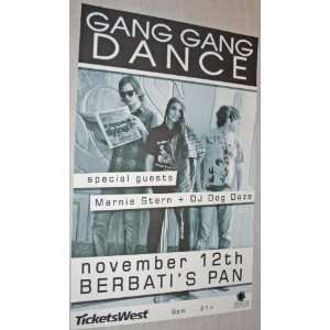 Gang Gang Dance Poster   Concert Flyer 