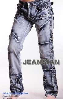 NG New Italian Designer Mens Slim Zipper Jeans Low Rise 28 30 32 