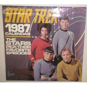 Star Trek the Original Series Wall Calendar 1987