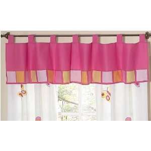  JoJo Designs Butterfly Pink and Orange Valance Baby