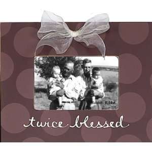 Twice Blessed Picture Frame in Bark