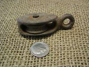   Pulley > Farm Antique Old Tools Implement Tractor Shabby 6458  
