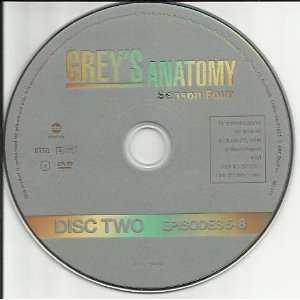    Greys Anatomy Season 4 Disc 2 Replacement Disc!: Movies & TV
