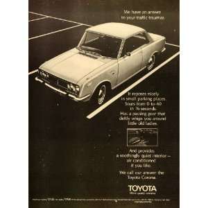   Ad Toyota Corona Vintage Automobile Parking Lot   Original Print Ad