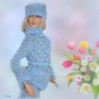   SYBARITE ,TYLER OOAK LIGHT BLUE GORGEOUS SPRING SUIT WITH FANCY HAT