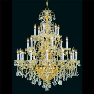 Crystorama 3229 GD CL MWP Imperial 24 Light Chandelier Gold With Hand 