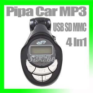   Pipa Car MP3 Player Wireless FM Modulator Transmitter USB SD MMC Slot