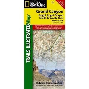   Grand Canyon Bright Angel Canyon/North and South Rims Trail Map