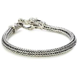  Sterling Silver Rattlesnake Bracelet for Men: Jewelry