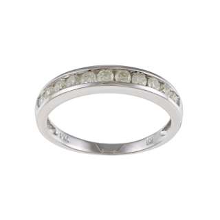 10k White Gold 1/2ct TDW Diamond Eternity Ring (K, I2 I3)  Overstock 