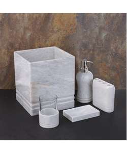 White Marble Bath Accessories  