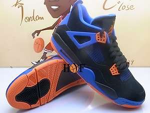 Nike air Jordan IV 4 Black Orange Blue New York Knicks Cavs sz12 13 AJ 