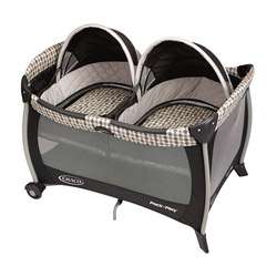 Graco Pack n Play Portable Playard with Twins Bassinet in Vance 