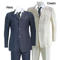 Armani Mens Three button Hemp Suit  